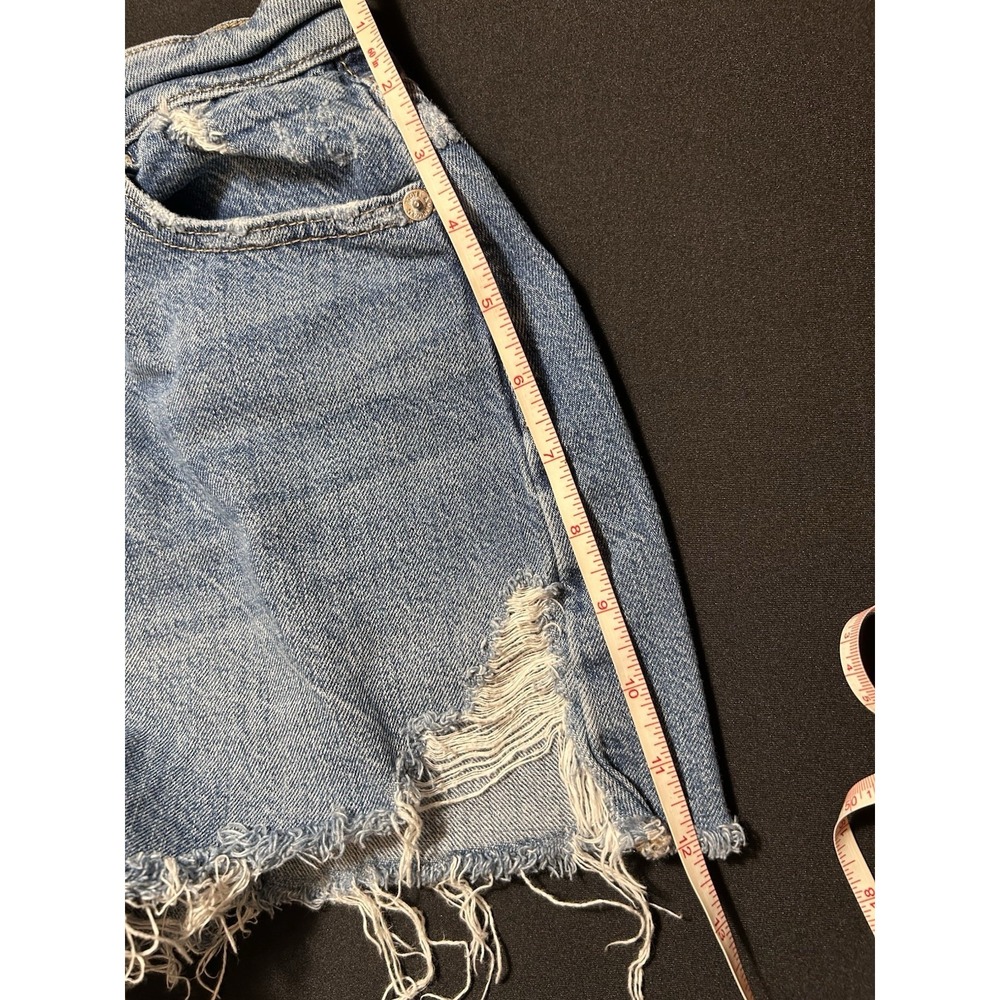 American Eagle AE Highest Rise Mom Denim Shorts Women's Cut Off Stretch 0/24 - Picture 6 of 10